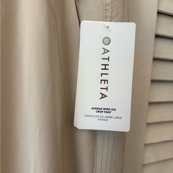 NWT Athleta Brooklyn Wide Leg Pants Sand Beige Tan Size 8 - Picture 5 of 7